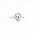 14KT White Gold 0.40CT Round Diamond Semi-Set Engagement Ring