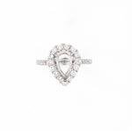 14KT White Gold 0.70CT Round Diamond Semi-Set Engagement Ring