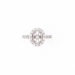 14KT White Gold 0.56CT Round Diamond Semi-Set Engagement Ring