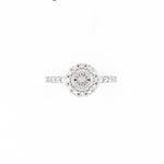 14KT White Gold 0.49CT Round Diamond Semi-Set Engagement Ring