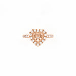 14KT Rose Gold 0.45CT Round Diamond Semi-Set Engagement Ring
