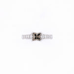 14KT White Gold 0.37CT Round Diamond Semi-Set Engagement Ring