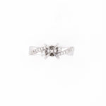 14KT White Gold 0.27CT Round Diamond Semi-Set Engagement Ring