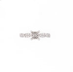 14KT White Gold 0.29CT Round Diamond Semi-Set Engagement Ring