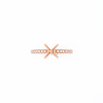14KT Rose Gold 0.15CT Round Diamond Semi-Set Engagement Ring
