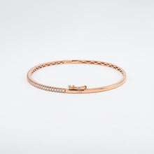 14KT Rose Gold 0.53CT Round Diamond Bangle Bracelet