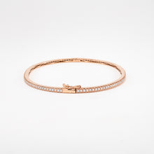 14KT Rose Gold 1.14CT Round Diamond Bangle Bracelet