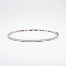 14KT White Gold 0.53CT Round Diamond Bangle Bracelet