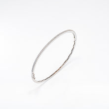 14KT White Gold 0.53CT Round Diamond Bangle Bracelet