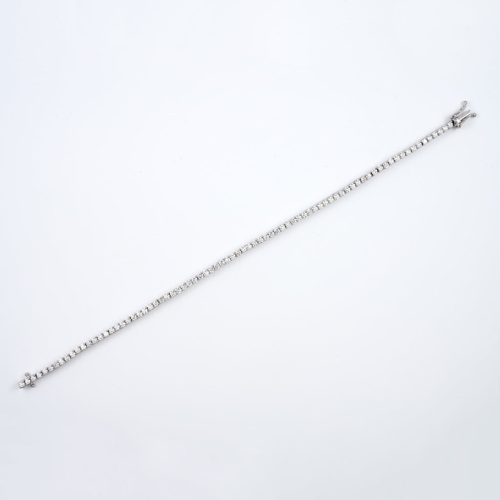 14KT White Gold 2.66CT Round Diamond Tennis Bracelet