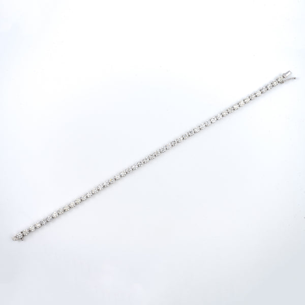 18KT White Gold 8.85CT Round Diamond Tennis Bracelet