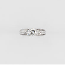 Platinum 1.15CT T/W Diamond Engagement Ring